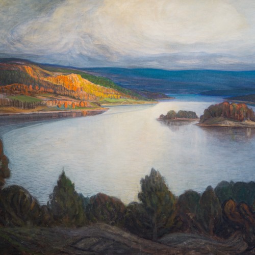 Axel Zachrison (1884 - 1944) - Landscape from Dalsland, Sweden - 