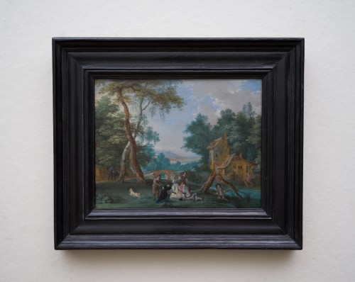 17th century - Wooded Landscape With an Elegant Company - Attributed to Pieter Gysels (1621-1690/91)