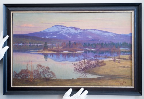 Paintings & Drawings  - Ante Karlsson-Stig (1885-1967) - Mountain View from Hålland, Sweden