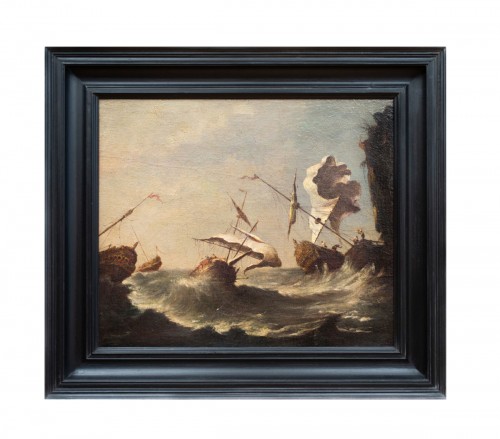 Shipping in Stormy Waters, attibuted to Francesco Guardi (1712-1793)
