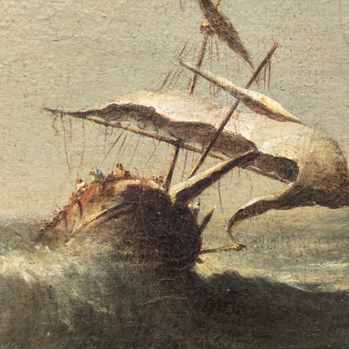 Paintings & Drawings  - Shipping in Stormy Waters, attibuted to Francesco Guardi (1712-1793)