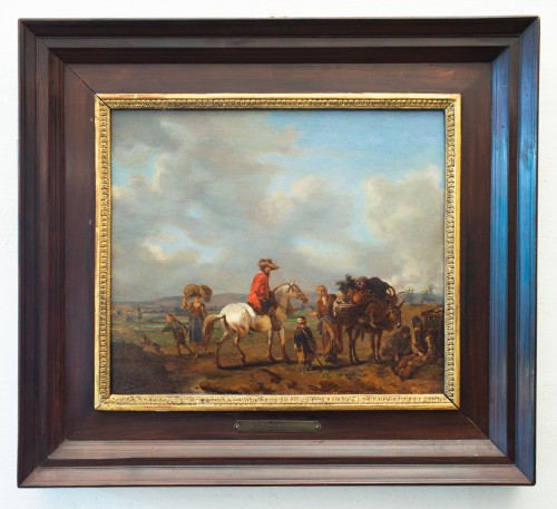 Landscape with Gentleman on Horseback - Duch school of the 17th century  Circle of Philips Wouwerman - Paintings & Drawings Style 