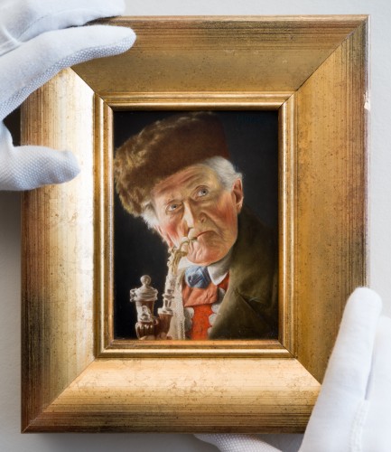 Tableaux et dessins Tableaux XIXe siècle - Le fumeur de Pipe - Carl Heuser (1827-1892)