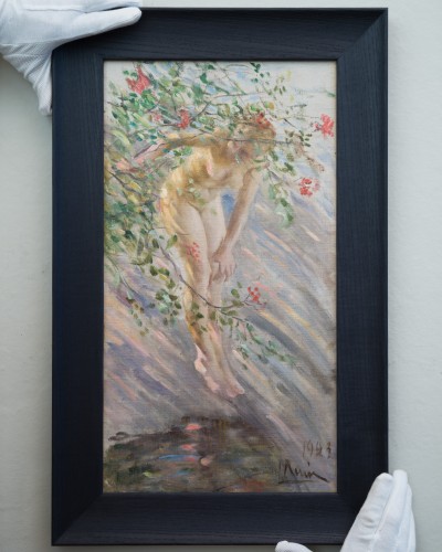 Paintings & Drawings  - Ingrid Ruin - Under the Rosebush, 1923