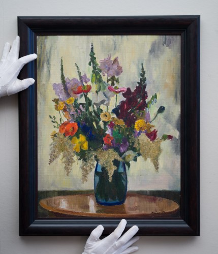 Ture Ander (1881-1959)  - Bouquet de fleurs, 1936 - Tableaux et dessins Style 