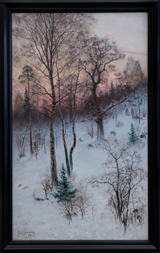 Carl Johansson (1863-1944) - Paysage d'Hiver de Björksätra (Björksättra), 1887