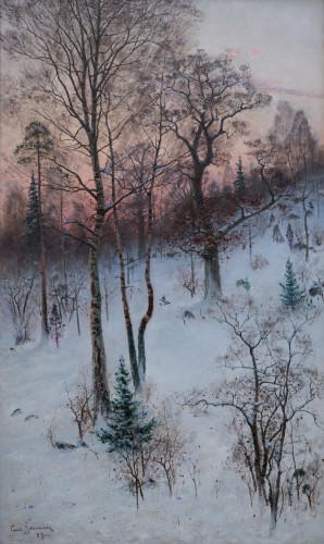 Paintings & Drawings  - Carl Johansson (1863-1944) - Winter Landscape From Björksätra (Björksättra), 1887