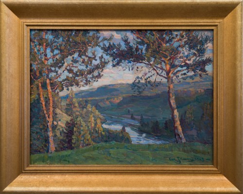 Carl Johansson (1863-1944) - A Tranquil Landscape View, 1943