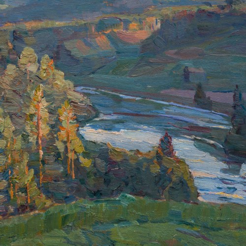 Carl Johansson (1863-1944) - A Tranquil Landscape View, 1943 - 
