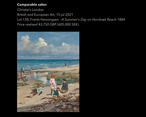  - Frants Henningsen (1850-1908) - A Summer&#039;s Day on Hornbæk Beach, 1886