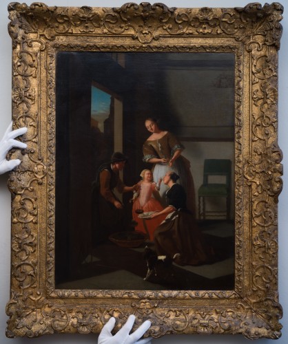 Paintings & Drawings  - The Grape Seller - Workshop of  Jacob Ochtervelt (1634-1682)