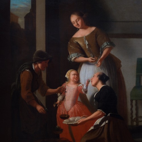 La vendeuse de raisins - Atelier de Jacob Ochtervelt (1634-1682) - ClassicArtworks Stockholm