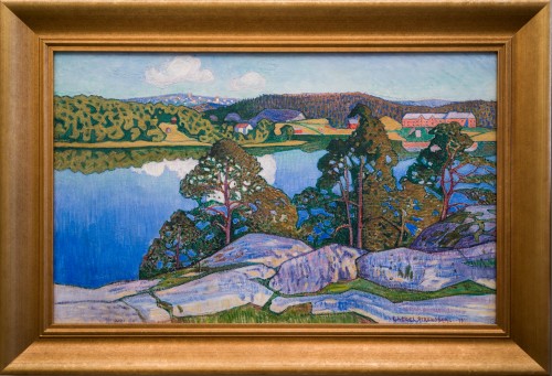 Gabriel Strandberg (1885-1966)  - Paysage de l'Ouest de Norrland, 1911