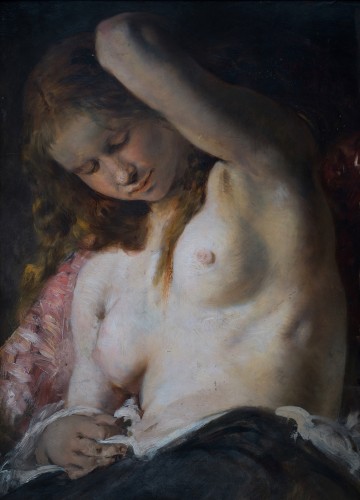 The Enigmatic Nude, french school of the 19th century - Paintings & Drawings Style 