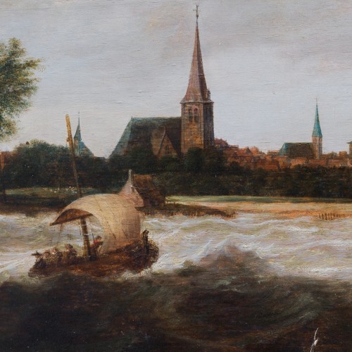 XVIIe siècle - Navigation par brise soutenue - École hollandaise du XVIIe siècle