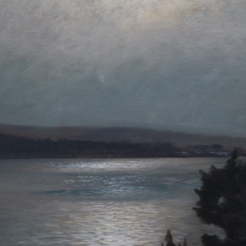 Adolf Säfve (1860-1922) - Clair de lune sur le lac - ClassicArtworks Stockholm