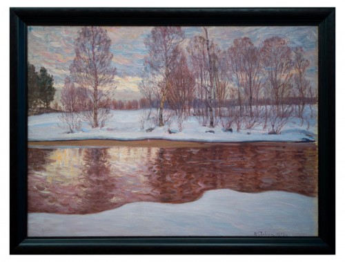 Anton Genberg (1862 - 1939) - Paysage d'hiver, 1919