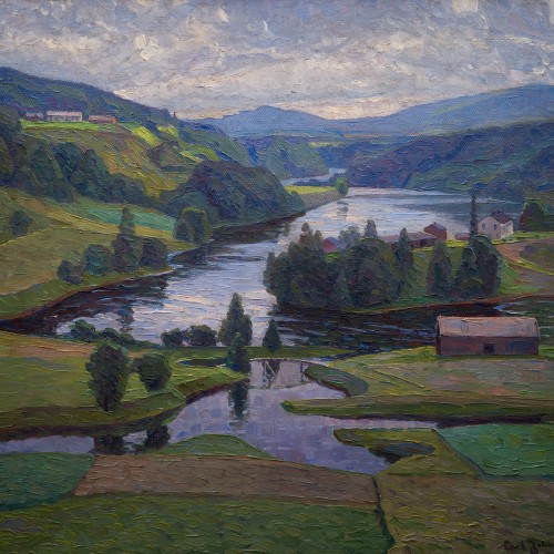 XXe siècle - Vue paysage, Nordingrå, 1915 - Carl Johansson (1863-1944)