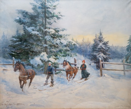Anna Palm de Rosa (1859-1924) - Stockholm Skijoring, 1902