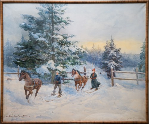 Anna Palm de Rosa (1859-1924) - Stockholm Skijoring, 1902 - Paintings & Drawings Style 