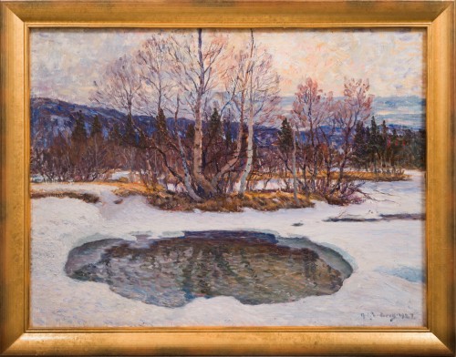 Anton Genberg (1862 - 1939) - The Winter Pond, 1927