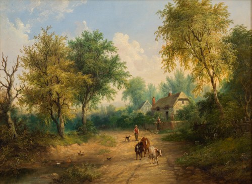 James Howe Carse (vers 1818-1900) - Les Tâches Quotidiennes de la Vie Rurale, vers 1860 - Tableaux et dessins Style 