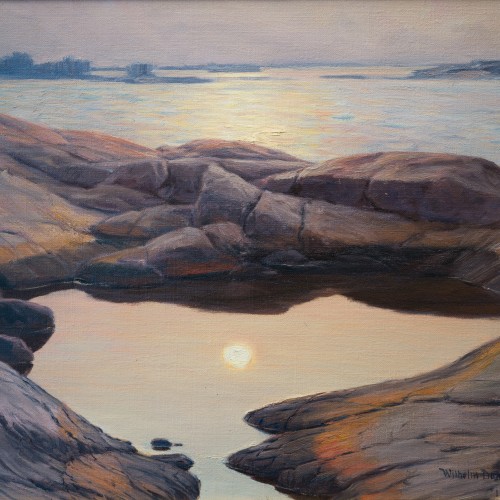 Wilhelm Dahlbom (1855-1928) - Clair de lune, Idö 1912 - ClassicArtworks Stockholm