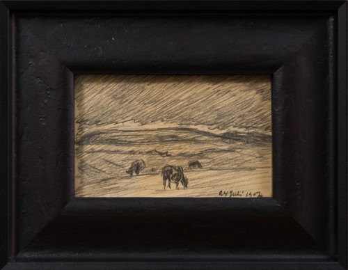 Nils Kreuger (1858-1930) - Cows Graze in a Meadow, 1907