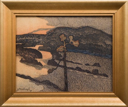 Victor Jernbergh (1882-1963) - Evening Glow by the River, 1917
