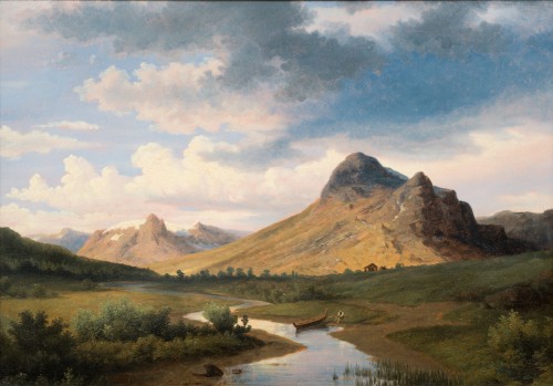 Tableaux et dessins Tableaux XIXe siècle - Paysage de Kvikkjokk, vers 1861