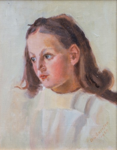 Ola Larsson (1863-1939) - Portrait d'une jeune fille, 1929 - Tableaux et dessins Style 