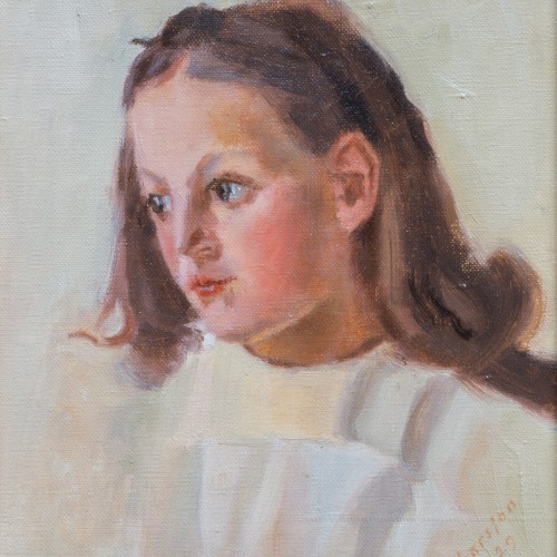 Ola Larsson (1863-1939) - Portrait d'une jeune fille, 1929 - ClassicArtworks Stockholm