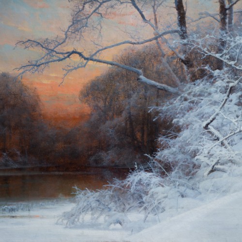 Tableaux et dessins Tableaux XIXe siècle - Mauritz Lindström (1849–1923) - Crépuscule d’hiver
