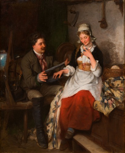 Paintings & Drawings  - Emma Ekwall (1838–1925) - The Wool Winder (1877)