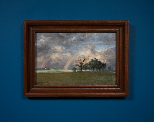 Tableaux et dessins Tableaux XIXe siècle - Johan Ericson (1849–1925 - Paysage avec double arc-en-ciel, 1887