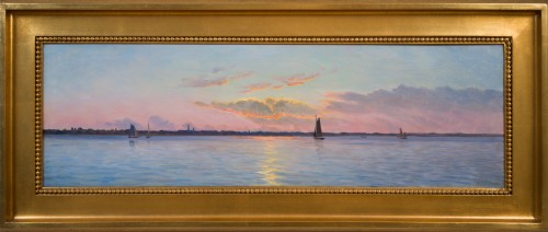 Albert Edward Wang (1864–1930)  - Sunset off the Coast of Hellerup