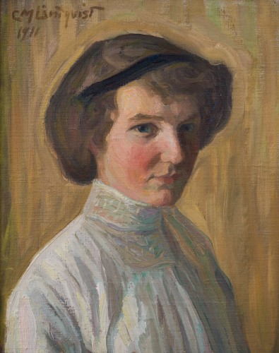 Carl Magnus Lindqvist (1884–1977) - Portrait d’une jeune femme - 