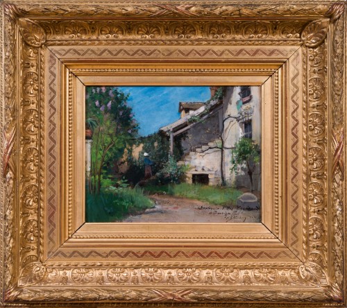 Carl Skånberg (1850–1883) - Un jardin à Barbizon