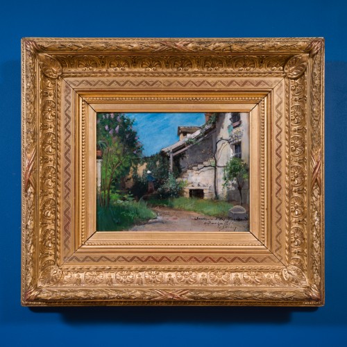 Carl Skånberg (1850–1883) - A Barbizon Garden (1879) - 