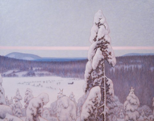 Tableaux et dessins Tableaux du XXe siècle - Hilding Werner (1880–1944) - Soir d’hiver, 1937