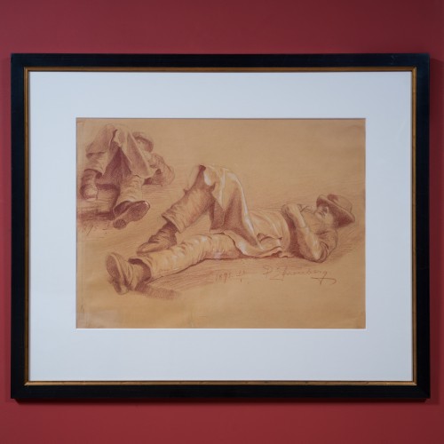 Paul Ehrenberg (1876–1949) - Garçon endormi, 1895 - Tableaux et dessins Style 