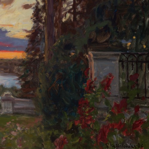 XXe siècle - Gottfrid Kallstenius (1861–1943) - Vue de Stockholm depuis une terrasse imaginaire