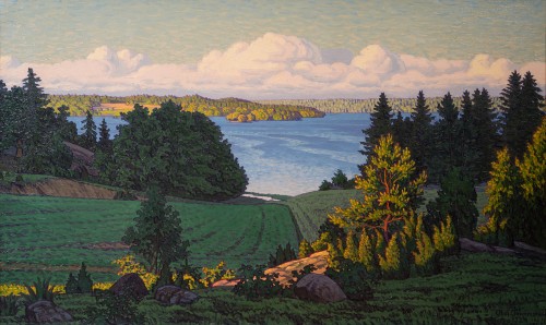 Olof Thunman (1879–1944)  - Atmosphère du soir, vue sur Graneberg, 1924