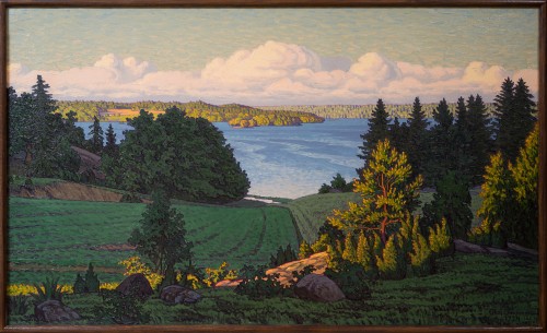 Olof Thunman (1879–1944)  - Evening Mood, View Over Graneberg, 1924 - Paintings & Drawings Style 