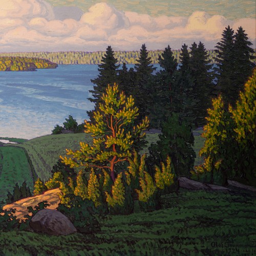 Olof Thunman (1879–1944)  - Evening Mood, View Over Graneberg, 1924 - 