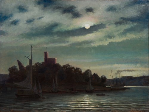 Paintings & Drawings  - Carl Skånberg (1850–1883)  - Kastellet, View of Kastellholmen from Skeppsholmen, c. late