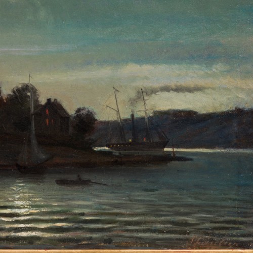 Carl Skånberg (1850–1883)  - Kastellet, View of Kastellholmen from Skeppsholmen, c. late - 