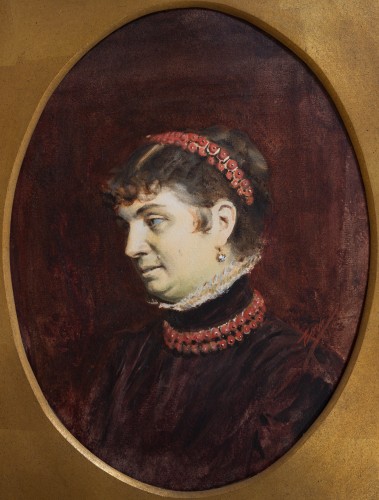 Anders Zorn (1860–1920) - Portrait of Mrs Veronica Heiss with Coral Hair Ornament  - Paintings & Drawings Style 