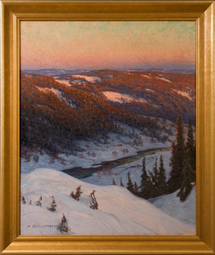 Anshelm Schultzberg (1862–1945) - Winter Landscape at Dusk