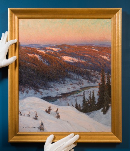 Anshelm Schultzberg (1862–1945) - Winter Landscape at Dusk - Paintings & Drawings Style 